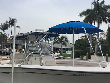 Bimini Shade Boat Umbrella. Bimini Shade 7 1/2 Foot Fiberglass Boat Umbrella
